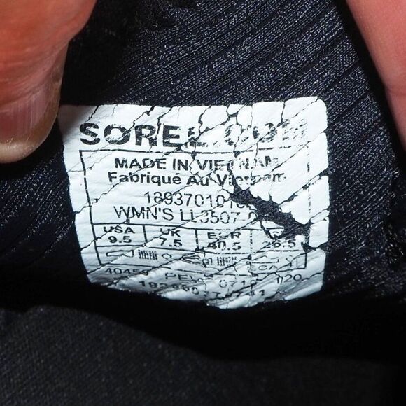 Sorel Kinetic Sneak Laceless Sneakers Black / Sea Salt LL3507-010 Women's 9.5 - Picture 10 of 11